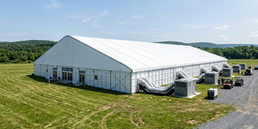 Air Conditioned German Hanger Structures for Conferences and Business Events