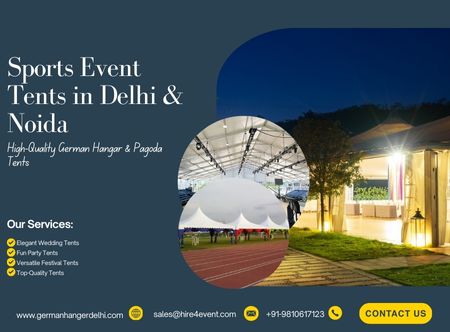 Sports Event Tents in Delhi & Noida – German Hangar & Pagoda Tents Sports Event Tents in Delhi & Noida – German Hangar & Pagoda Tents