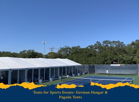 German Hangar & Pagoda Tents for Professional Sports Events